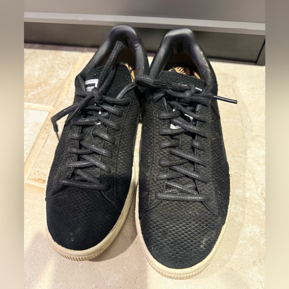PUMA Black Suede Low-Top Sneakers Women’s Size 6 EU 36 Casual Classic
